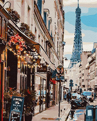 Paris um die Ecke Malen nach Zahlen
