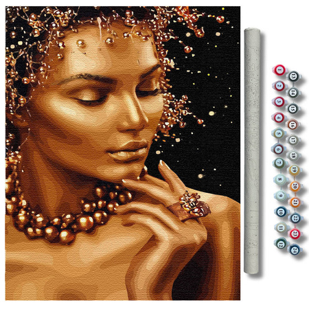 Goldene Schönheit Malen nach Zahlen