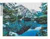 Diamant-Stickerei ohne Rahmen, Paradiessee in den Bergen, 30 x 40, Diamant-Mosaik 5D