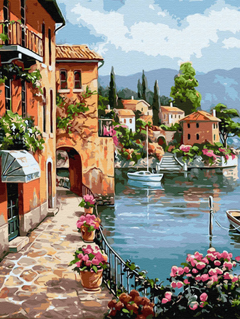 Diamantstickerei ohne Rahmen Küste 30x40 Diamantmosaik 5D