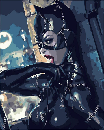 Katzenfrau Malen nach Zahlen