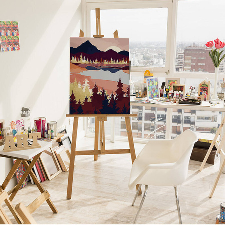 Braune Landschaft Malen nach Zahlen