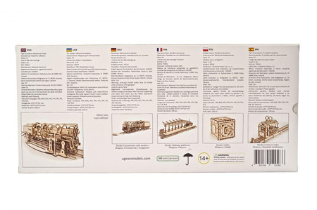 Antrieb mit Schienen Mechanisches Modell zum Zusammenklappen