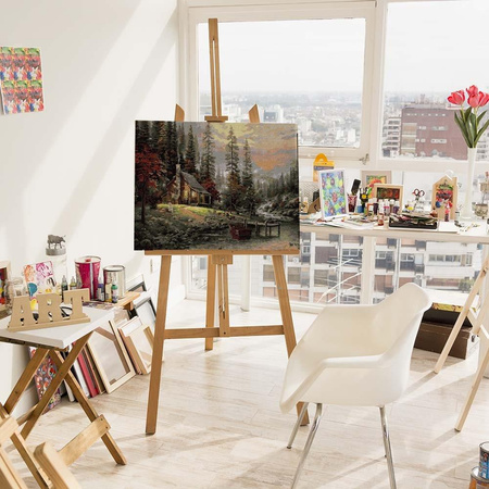 Haus in den Bergen Malen nach Zahlen ohne Rahmen