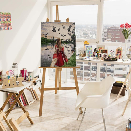 Ein Abend an der Weichsel Malen nach Zahlen