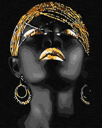 Mädchen in Gold Malen Nach Zahlen