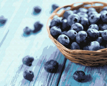 Amerikanische Blaubeermalerei nach Zahlen