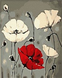 Mohnblumen Malen nach Zahlen