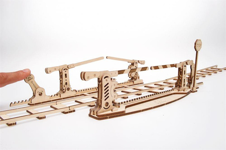 Antrieb mit Schienen Mechanisches Modell zum Zusammenklappen