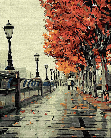 Romantische Liebe im Herbst Malen Nach Zahlen