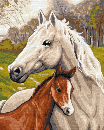 Pferdefamilie Malen Nach Zahlen