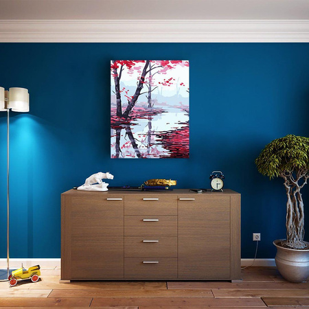 Herbst am Wasser Malen nach Zahlen