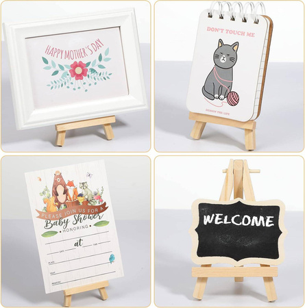 2x kleine Staffelei + 2x Mini-Malleinwand 7x7cm