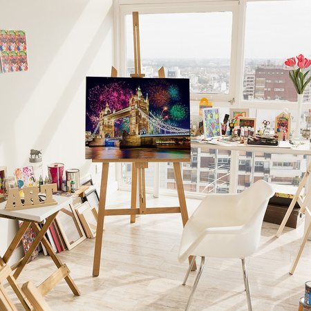 Feuerwerk in London 40x30cm Diamant Stickmosaik