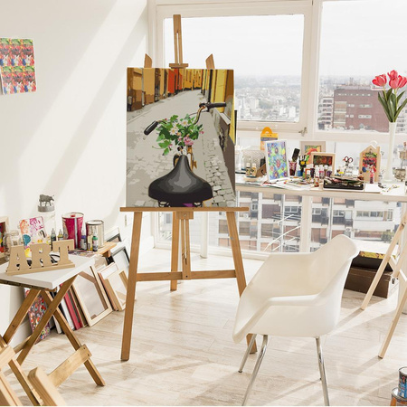 Radfahren in der Altstadt Malen Nach Zahlen