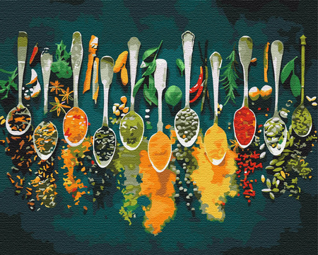 Farben der Gewürze Malen Nach Zahlen