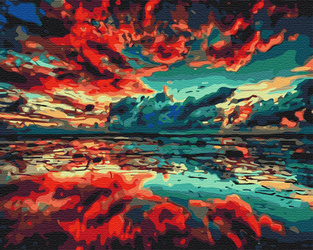 Das Spiegelbild der Welt Malen Nach Zahlen