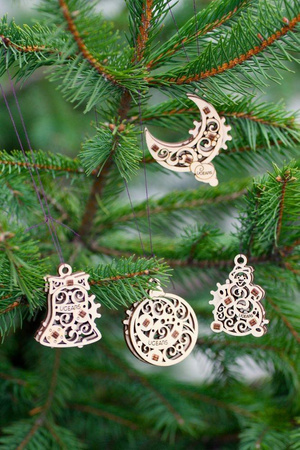 U-Fidgety Gearsmas hölzernes 3D-Puzzle. 4er Set