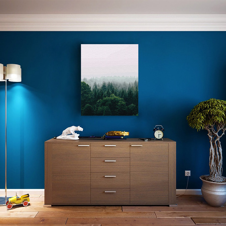 Nebliger Morgen im Herzen des Waldes Malen Nach Zahlen