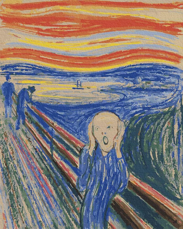 Edvard Munch The Scream Malen nach Zahlen ohne Rahmen