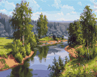 Sommerlandschaft Malen nach Zahlen