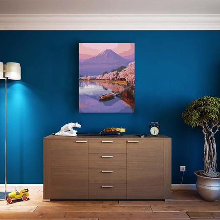 Frühling in Japan Malen nach Zahlen ohne Rahmen