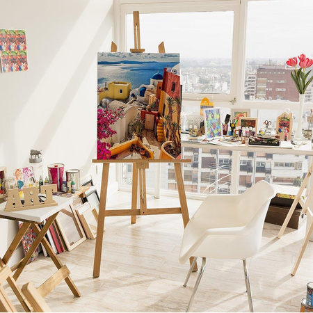 Santorin, Griechenland Malen nach Zahlen ohne Rahmen