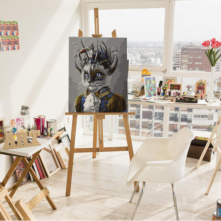 Katze mit Vogel Malen nach Zahlen