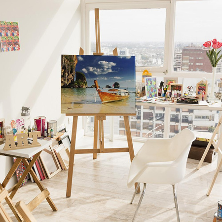 Boot im Meer Malen nach Zahlen