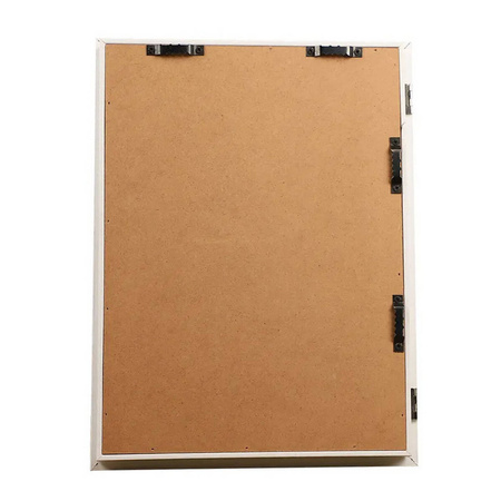 4x Künstlerischer Rahmen für Bilder und Fotos für Kinder, aus Holz, aufklappbar, weiß, A4, 34 x 25 cm