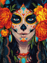 Diamantstickerei ohne Rahmen Mexiko in ihren Augen 30x40 Diamantmosaik 5D