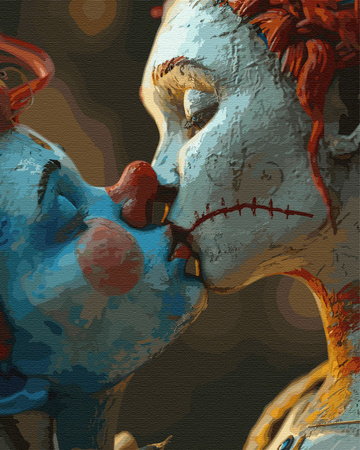 Ein dunkler Clownkuss Malen Nach Zahlen