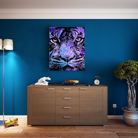 Das strenge Erscheinungsbild des Tigers Malen nach Zahlen