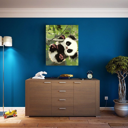 Panda auf einem Ast Malen Nach Zahlen