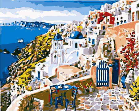 Santorin Malen nach Zahlen