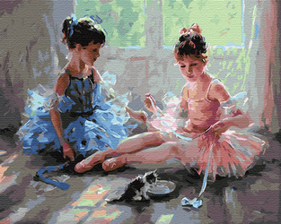 Schöne Ballerinas Malen nach Zahlen