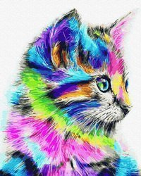Regenbogenkatze Malen Nach Zahlen