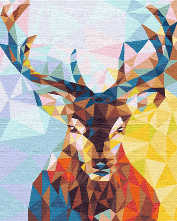 Bunter Hirsch (einfach) Malen Nach Zahlen