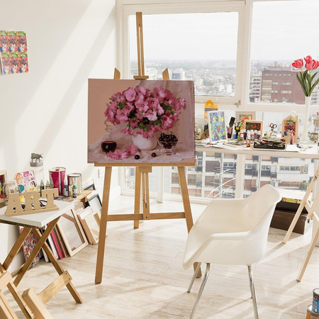 Blüte und Kirsche. Malen nach Zahlen