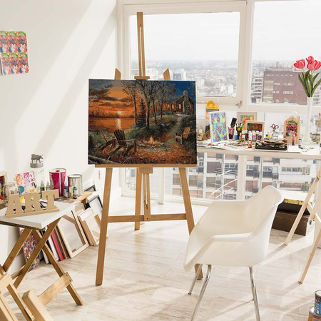 Ein Haus tief im Wald Malen Nach Zahlen