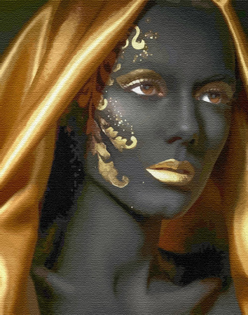 Goldenes Tattoo Malen Nach Zahlen