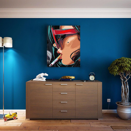 Mädchen mit Zigarette Malen Nach Zahlen