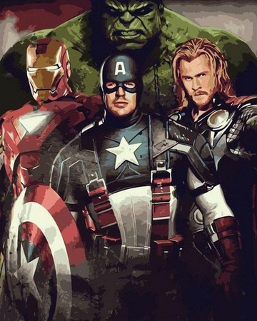 Die Rächer Malen nach Zahlen