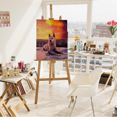 Arktischer Wolf Malen nach Zahlen