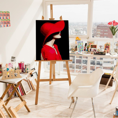 Dame in rot Malen nach Zahlen