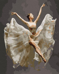 Ballerina im Flug Malen nach Zahlen