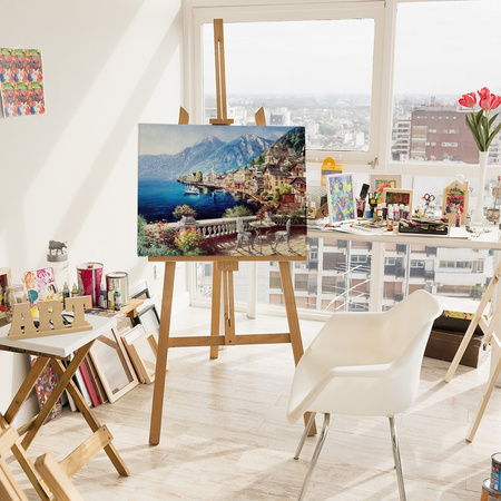 Ein Tisch am Meer 40x30cm Diamantmosaik