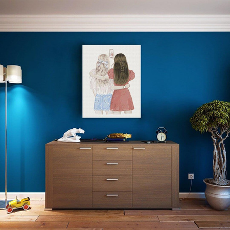 Mädchen Selfie Malen nach Zahlen