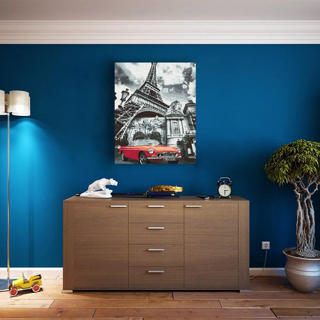 Die rote Farbe von Paris Malen nach Zahlen ohne Rahmen