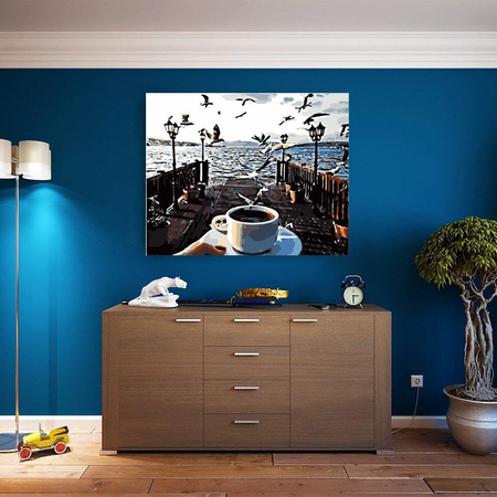 Morgen am Meer Malen nach Zahlen